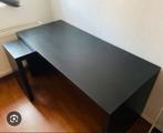 Ikea Malm Bureau met uittrekpaneel - Zwartbruin, Ophalen, Gebruikt, Bureau