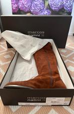 Luxe Marcos NALINI Suede dames LaarzenMt 42 cognac in doos, Hoge laarzen, Bruin, Nieuw, Marcos Nalini