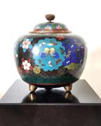 Antiek Japanse Cloisonne Emaille  Koro wierookpot met deksel, Antiek en Kunst, Ophalen of Verzenden