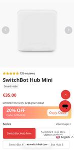Switchbot Hub Mini - Zo goed als nieuw, Ophalen of Verzenden, Zo goed als nieuw
