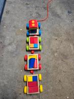 Houten Trein met Blokjes, Ophalen of Verzenden