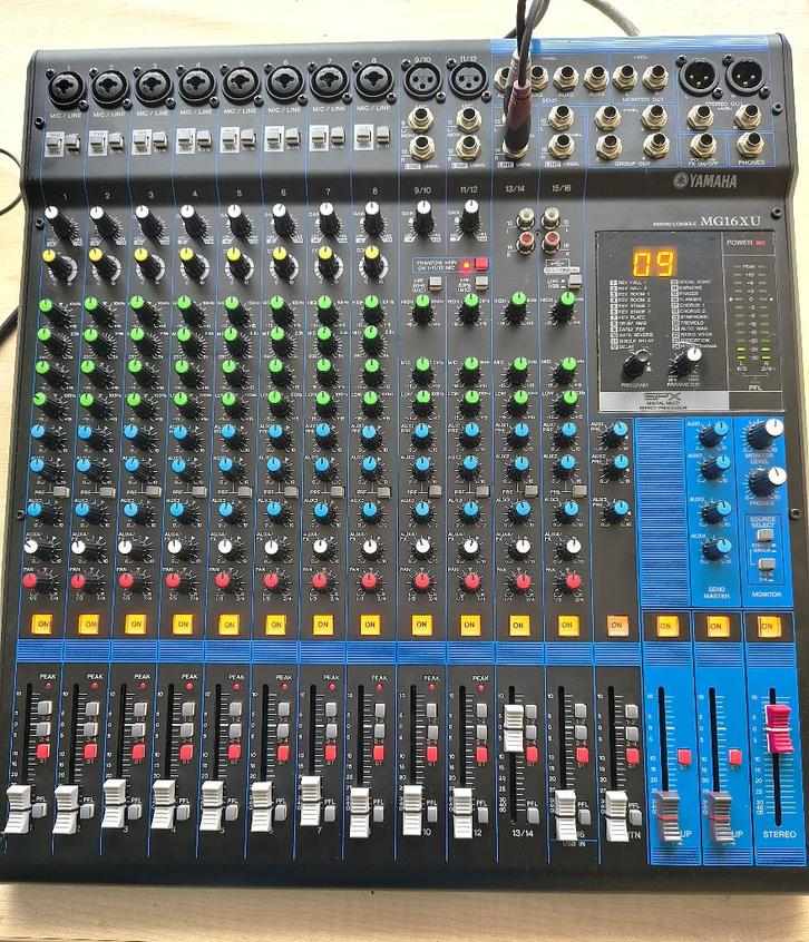 Yamaha MG16XU, Muziek en Instrumenten, Mengpanelen, Gebruikt, 10 tot 20 kanalen, Microfooningang, Ophalen of Verzenden