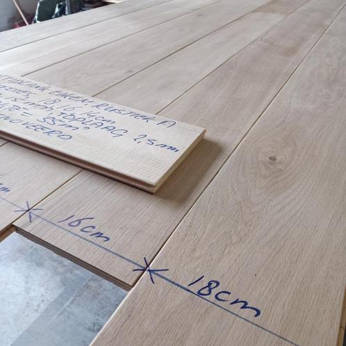 multiplank eiken houten vloer, 3 breedtes. opp. 35m2, 100%OK, Doe-het-zelf en Verbouw, Vloerdelen en Plavuizen, Zo goed als nieuw