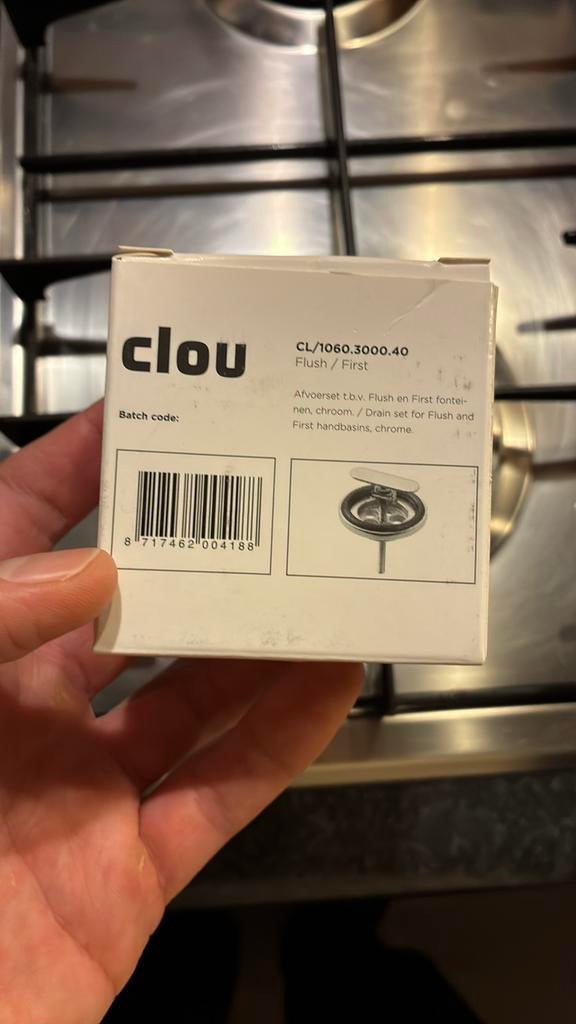 Clou First Flush afvoerset, Ophalen of Verzenden, Nieuw, Chroom, Wastafel
