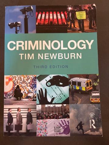 Criminology Tim Newburn - Derde Editie beschikbaar voor biedingen