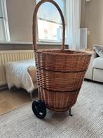 Unieke rieten boodschappentrolley, Ophalen, Nieuw, Rechthoekig, Riet