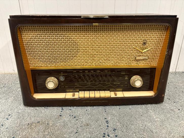 Vintage Grundig Radio - Platenspeler 1957-1958, Audio, Tv en Foto, Radio's, Gebruikt, Radio, Ophalen of Verzenden