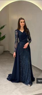 Elegante Avondjurk, Kleding | Dames, Maat 38/40 (M), Blauw, Ophalen of Verzenden, Zo goed als nieuw
