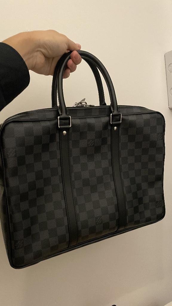 Herentas Louis Vuitton Porte-documents Voyage NM Briefcase, Ophalen, 40 tot 60 cm, 30 cm of meer, Zwart