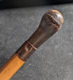 Antieke wandelstok met hoornen handvat, Antiek en Kunst, Ophalen of Verzenden