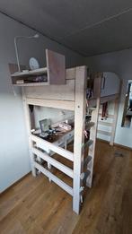 Houten hoogslaper met verlichting, Ophalen, Gebruikt, Hoogslaper, Eenpersoons