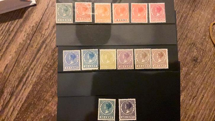 #60 Serie Nederland NVPH 149 tm 162, pf met plakker/rest, Postzegels en Munten, Postzegels | Nederland, Ophalen of Verzenden