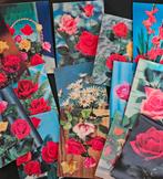 14 lenticulaire bloemenkaarten. Ook wel 3D genoemd, Ophalen of Verzenden, 1980 tot heden, Gelopen, Overige thema's