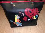 Moschino Shopper met Love Print, Ophalen of Verzenden, Zo goed als nieuw, Zwart, Shopper