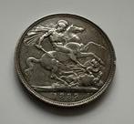 Zilveren crown Engeland Victoria 1889, Postzegels en Munten, Zilver, Ophalen of Verzenden, Losse munt, Overige landen