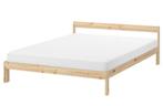 IKEA bedframe + matras, Ophalen, Bruin, 140 cm, 200 cm