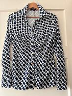 Blouse blauw/wit, By Swan, maat L, Ophalen of Verzenden, Zo goed als nieuw, Maat 38/40 (M), Blauw