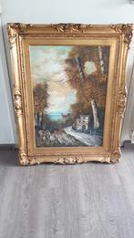 Gesigneerd schilderij van Baldi in goudkleurige lijst, Antiek en Kunst, Kunst | Schilderijen | Klassiek, Ophalen