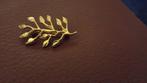 Vintage leave gouden broche CA 2,5 cm, Verzenden, Minder dan 4 cm, Zo goed als nieuw, Goud