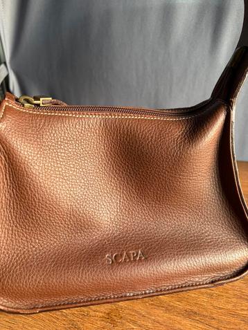 Scapa cognac kleurige tas leren handtas bruine schoudertas beschikbaar voor biedingen