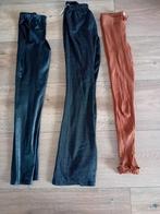 3 meisjes leggings, flared, rib en lederlook oa Zara 158/164, Meisje, Ophalen of Verzenden, Broek, Zo goed als nieuw