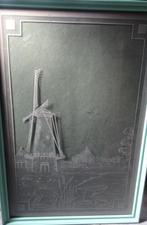 GEETST GLASPLAAT MOLEN * Mooi in een Deur ! *, Antiek en Kunst, Ophalen of Verzenden