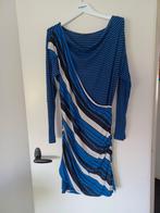 Blauw zwarte jurk M Expresso. Gerimpelde taille, Kleding | Dames, Jurken, Ophalen of Verzenden, Zo goed als nieuw, Blauw
