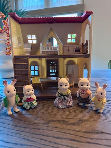 Sylvanian Families huis + meubels & figuurtjes beschikbaar voor biedingen