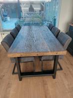 Teakhouten eettafel met 6 stoelen, Ophalen