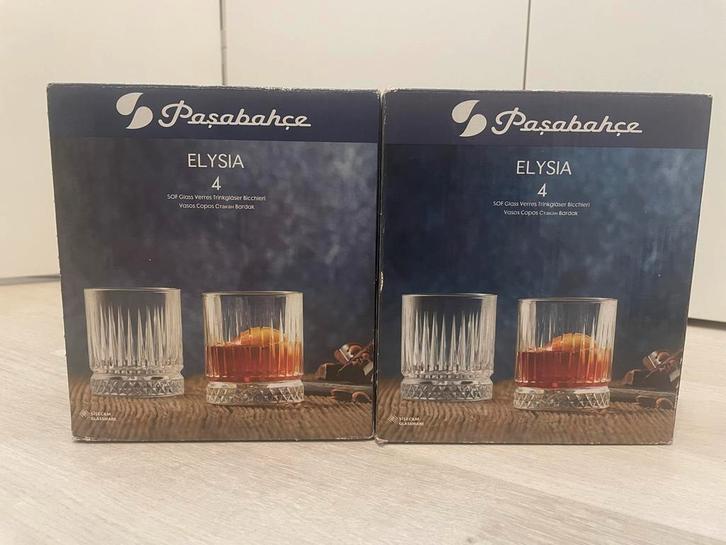 Paşabahçe Elysia Whiskeyglazen - 8 stuks, Huis en Inrichting, Woonaccessoires | Kandelaars en Kaarsen, Nieuw, Minder dan 25 cm