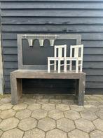 Steigerhouten (kinder)bureau met krijtbord, Ophalen, Gebruikt