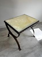 onyx tafel bijzettafel plantentafel antiek vintage metaal, Antiek en Kunst, Ophalen