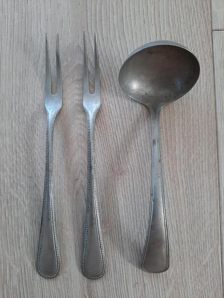 Antiek bestek Alpacca, Antiek en Kunst, Antiek | Bestek, Ophalen of Verzenden