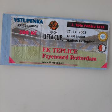Feyenoord UEFA CUP uitwedstrijd Teplice Tsjechië  beschikbaar voor biedingen