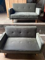 1 design bankjes donker groen. Klein, Ophalen, Gebruikt, Tweepersoons, 75 tot 100 cm