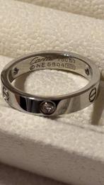 Cartier Love Ring Zilver met Diamant, Ophalen of Verzenden, Zo goed als nieuw, 17 tot 18, Dame of Heer