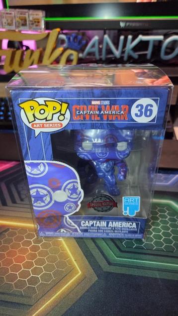 Funko Pop! Captain America Art Series #36 – Special Edition beschikbaar voor biedingen