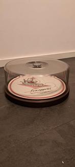 Vintage taartplateau met stolp – “Bon Appétit” design, Ophalen
