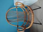 mooie vintage rotan stoel, Huis en Inrichting, Fauteuils, Ophalen, Gebruikt, 50 tot 75 cm