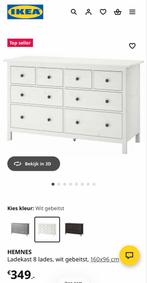 Ikea Hemnes Ladekast - 8 Lades, Huis en Inrichting, Kasten | Ladekasten, Ophalen, 5 laden of meer, 150 tot 200 cm, Zo goed als nieuw