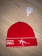 Rode Viking muts met pompon, Ophalen of Verzenden, Zo goed als nieuw, One size fits all, Hoed