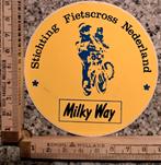 Vintage sticker Stichting fietscross Nederland Milky Way, Verzamelen, Ophalen of Verzenden, Zo goed als nieuw, Overige typen