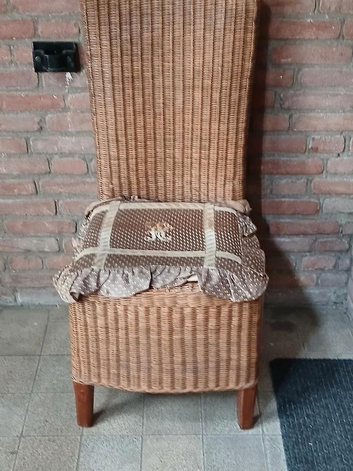 Rotan Stoel met Kussen, Antiek en Kunst, Antiek | Meubels | Stoelen en Banken, Ophalen