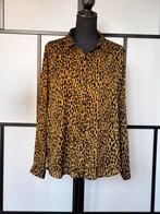 Luchtig Luipaard Print Overhemd S/M, Ophalen, Zo goed als nieuw, Maat 36 (S), Bruin