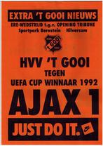 Wedstrijdprogramma 't Gooi - Ajax 25 augustus 1992, Ophalen of Verzenden, Gebruikt, Ajax