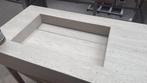 Travertine look wasbakken, Ophalen, Nieuw, Minder dan 100 cm, Wasbak of Wastafel