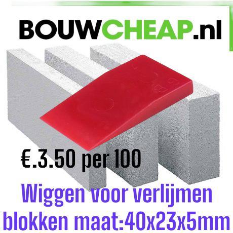 Wiggen voor verlijming gasbetonblokken waterpas., Doe-het-zelf en Verbouw, Metselstenen, Nieuw, Kalkzandstenen, Ophalen of Verzenden