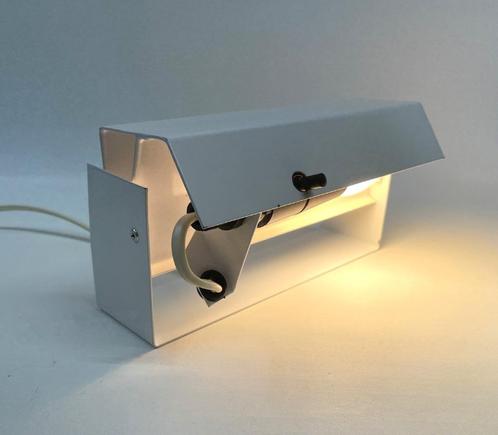metalen tafellamp, bedlamp jaren '70 vintage, Huis en Inrichting, Lampen | Tafellampen, Gebruikt, Minder dan 50 cm, Metaal, Ophalen of Verzenden
