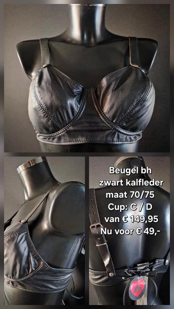Nieuwe beugel bh van kalfleder. Kinky Bitch Toxic fetisch  beschikbaar voor biedingen