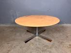 Vintage salontafel marmer chroom palissander Mid Century, Ophalen, Gebruikt, Rond, 50 tot 100 cm